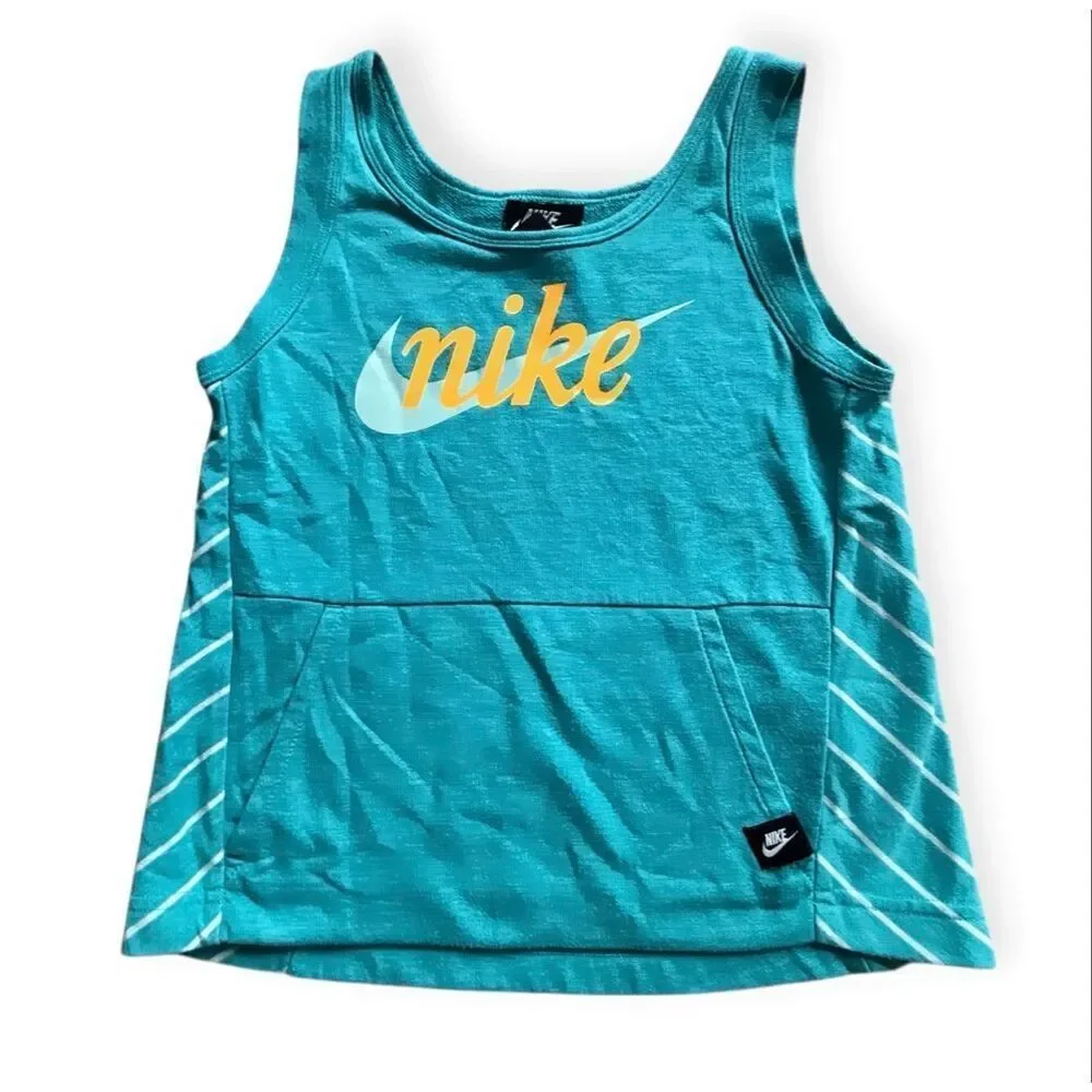Youth Girls Nike Swoosh Sportswear Fleece Sleeveless Tank Top - Sz M
